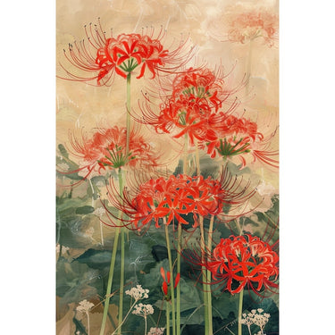 Japanese Canvas of Flowers